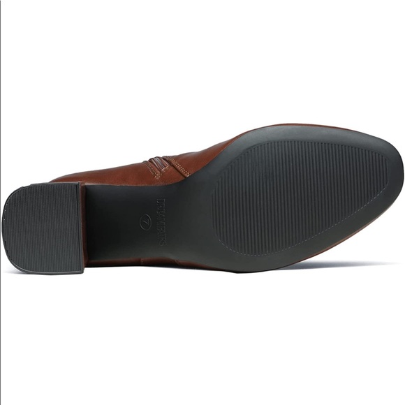 Over the Knee Chunky Heel Long Leather Boots - Picture 5 of 7